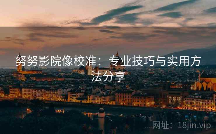 努努影院像校准：专业技巧与实用方法分享