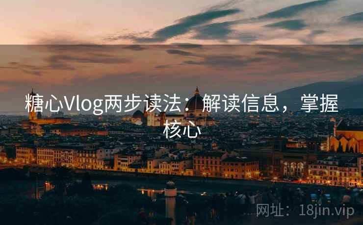 糖心Vlog两步读法：解读信息，掌握核心