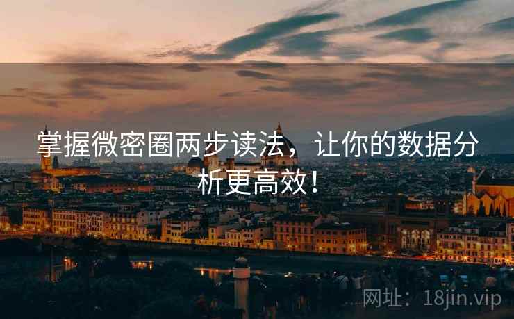 掌握微密圈两步读法，让你的数据分析更高效！